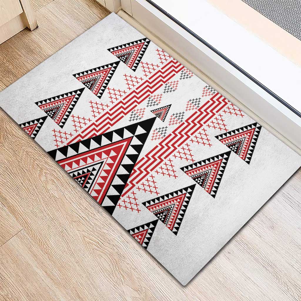 Aotearoa Taniko Rubber Doormat Niho Taniwha Purapura Whetu Mix Poutama LT14 - Polynesian Pride