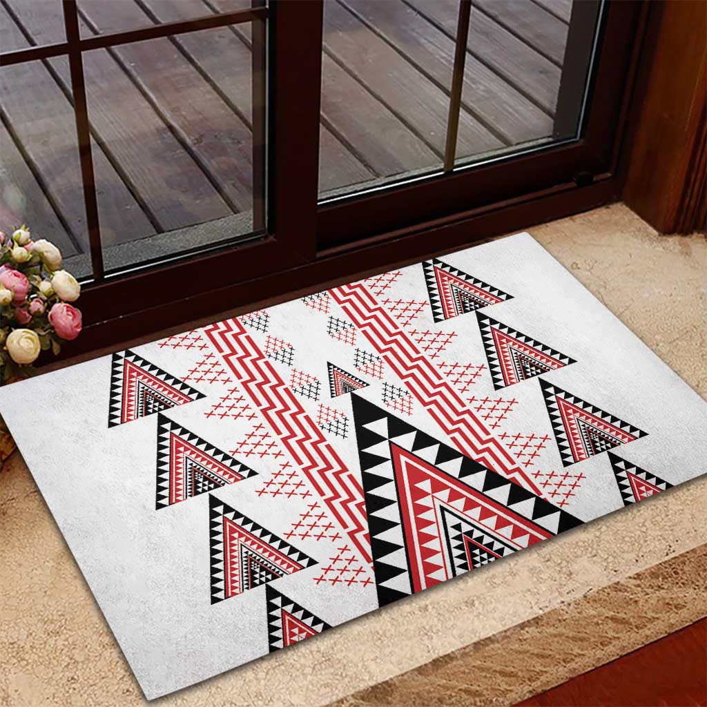 Aotearoa Taniko Rubber Doormat Niho Taniwha Purapura Whetu Mix Poutama LT14 - Polynesian Pride