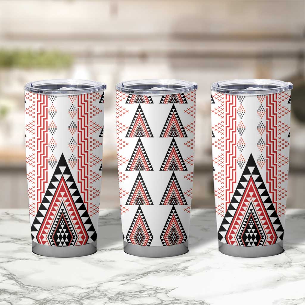 Aotearoa Taniko Tumbler Cup Niho Taniwha Purapura Whetu Mix Poutama