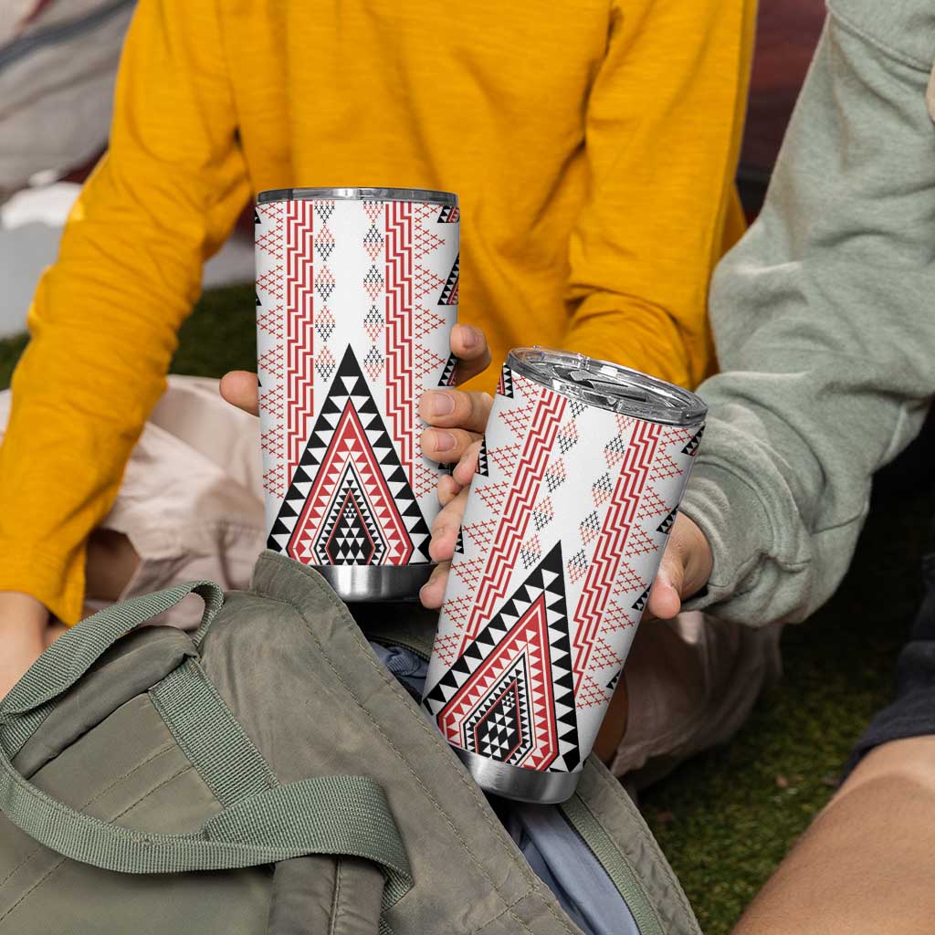 Aotearoa Taniko Tumbler Cup Niho Taniwha Purapura Whetu Mix Poutama