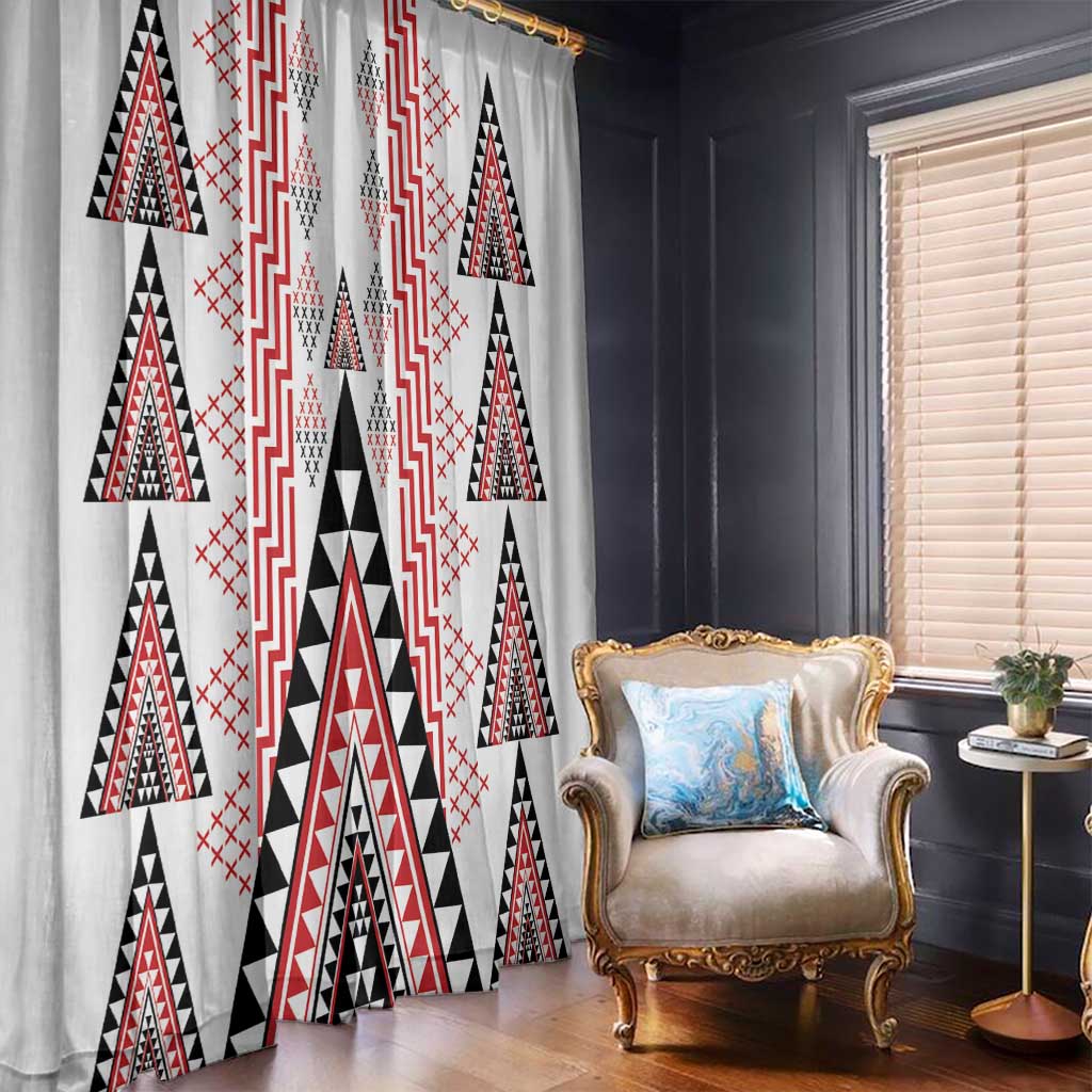 Aotearoa Taniko Window Curtain Niho Taniwha Purapura Whetu Mix Poutama