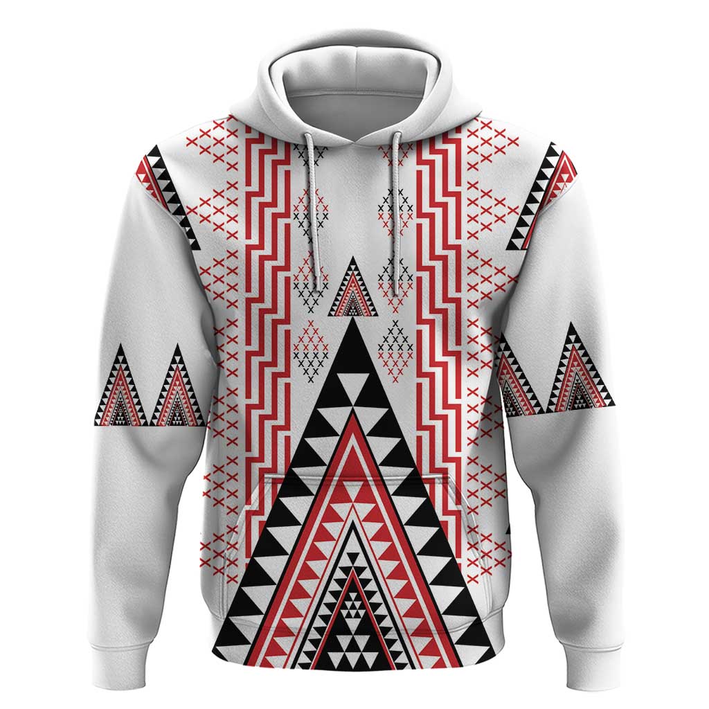 Aotearoa Taniko Zip Hoodie Niho Taniwha Purapura Whetu Mix Poutama