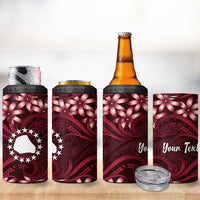 Personalised Cook Islands Mangaia 4 in 1 Can Cooler Tumbler Tiare Maori Polynesian Waves Tattoo LT14 - Polynesian Pride