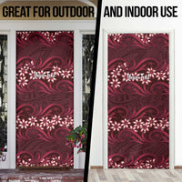Personalised Cook Islands Mangaia Door Cover Tiare Maori Polynesian Waves Tattoo LT14 - Polynesian Pride
