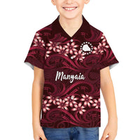 Personalised Cook Islands Mangaia Family Matching Off The Shoulder Long Sleeve Dress and Hawaiian Shirt Tiare Maori Polynesian Waves Tattoo