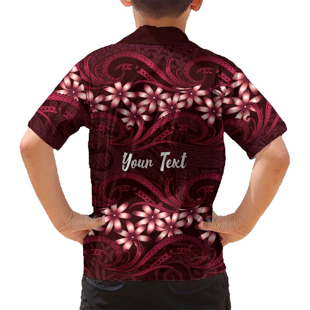 Personalised Cook Islands Mangaia Family Matching Puletasi and Hawaiian Shirt Tiare Maori Polynesian Waves Tattoo