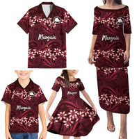 Personalised Cook Islands Mangaia Family Matching Puletasi and Hawaiian Shirt Tiare Maori Polynesian Waves Tattoo