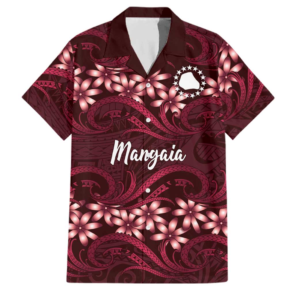 Personalised Cook Islands Mangaia Family Matching Puletasi and Hawaiian Shirt Tiare Maori Polynesian Waves Tattoo