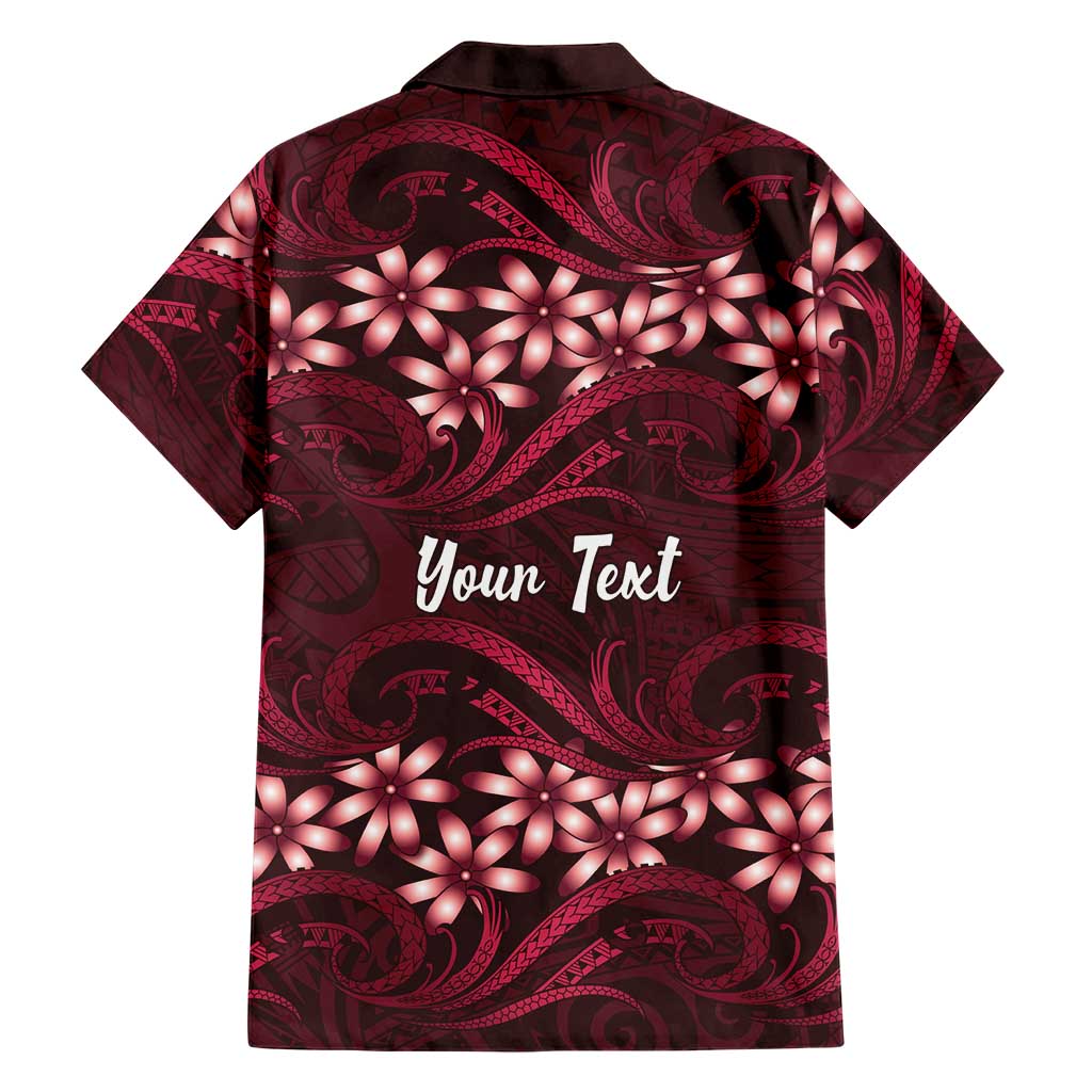 Personalised Cook Islands Mangaia Family Matching Puletasi and Hawaiian Shirt Tiare Maori Polynesian Waves Tattoo