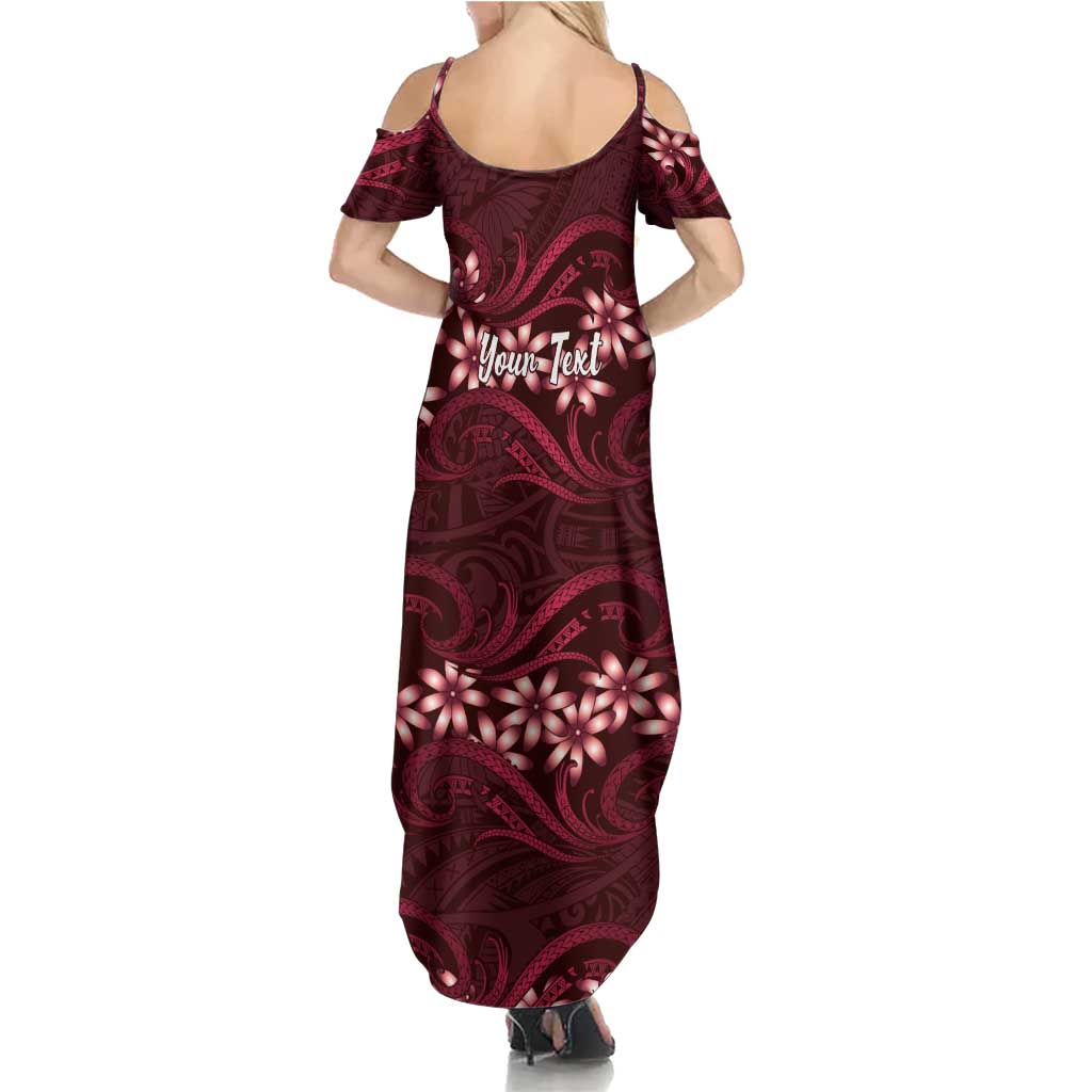Personalised Cook Islands Mangaia Family Matching Summer Maxi Dress and Hawaiian Shirt Tiare Maori Polynesian Waves Tattoo