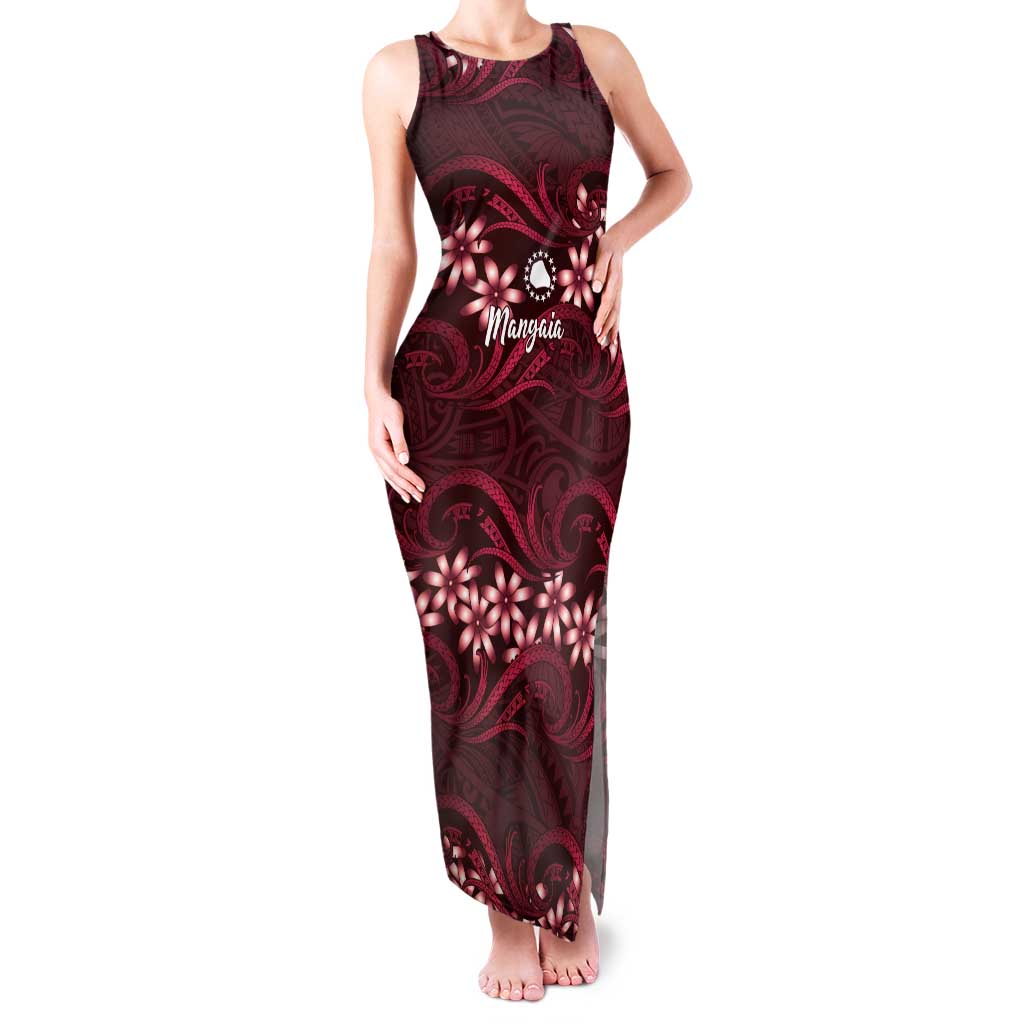 Personalised Cook Islands Mangaia Family Matching Tank Maxi Dress and Hawaiian Shirt Tiare Maori Polynesian Waves Tattoo