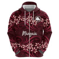 Personalised Cook Islands Mangaia Hoodie Tiare Maori Polynesian Waves Tattoo LT14 - Polynesian Pride