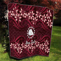Personalised Cook Islands Mangaia Quilt Tiare Maori Polynesian Waves Tattoo