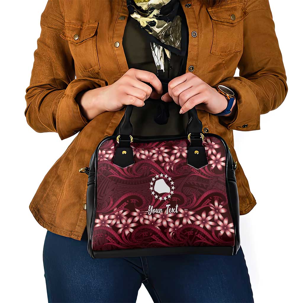 Personalised Cook Islands Mangaia Shoulder Handbag Tiare Maori Polynesian Waves Tattoo