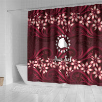 Personalised Cook Islands Mangaia Shower Curtain Tiare Maori Polynesian Waves Tattoo