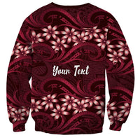 Personalised Cook Islands Mangaia Sweatshirt Tiare Maori Polynesian Waves Tattoo LT14 - Polynesian Pride