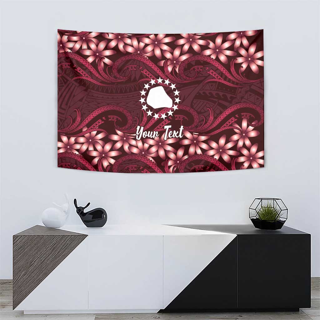 Personalised Cook Islands Mangaia Tapestry Tiare Maori Polynesian Waves Tattoo