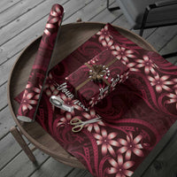 Personalised Cook Islands Mangaia Wrapping Paper Tiare Maori Polynesian Waves Tattoo