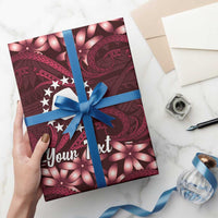 Personalised Cook Islands Mangaia Wrapping Paper Tiare Maori Polynesian Waves Tattoo