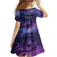 Philippines Father's Day Family Matching Tank Maxi Dress and Hawaiian Shirt Polynesian Tattoo Galaxy Vibes