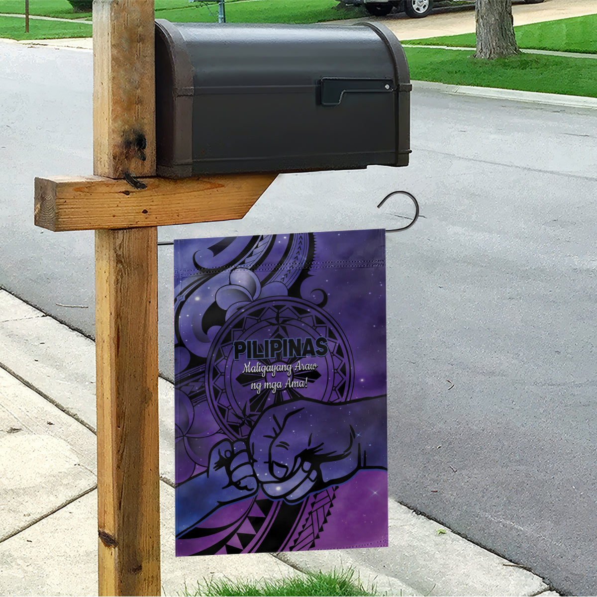 Philippines Father's Day Garden Flag Polynesian Tattoo Galaxy Vibes