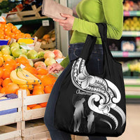 Guam Father's Day Grocery Bag Chamorro Latte Stone Polynesian Pattern