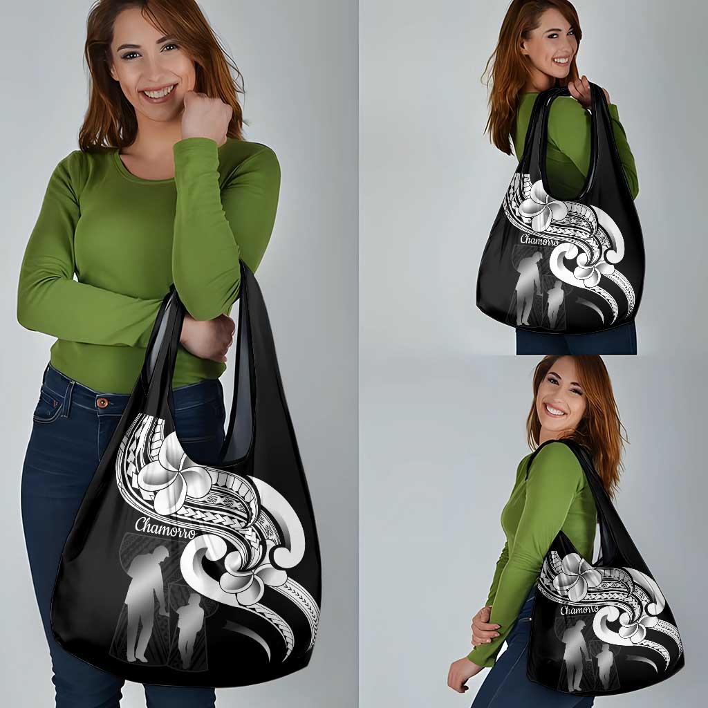 Guam Father's Day Grocery Bag Chamorro Latte Stone Polynesian Pattern