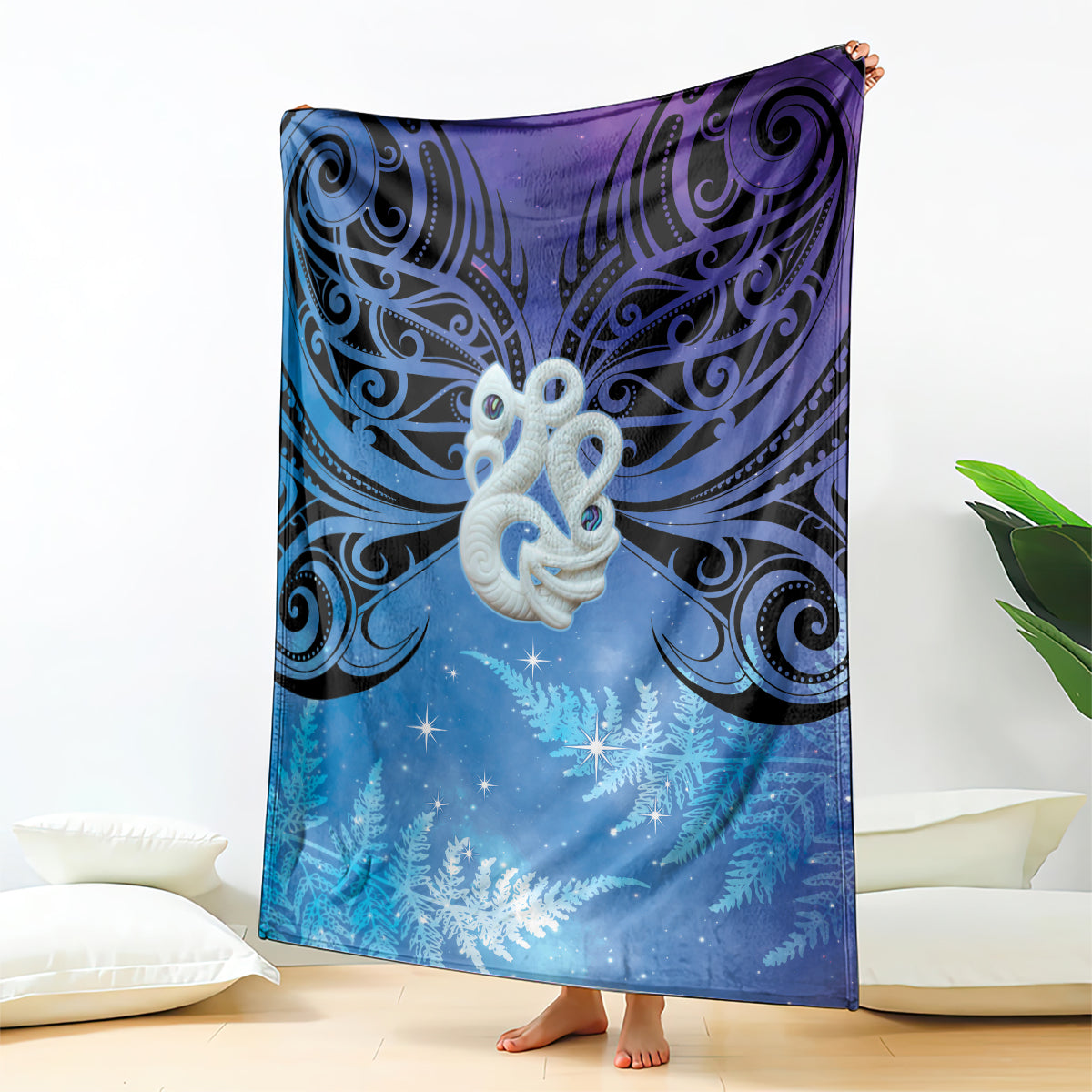 New Zealand Matariki Blanket Aotearoa Maori New Year Manaia Galaxy Vibes