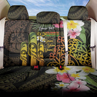 Personalised Vanuatu Independence Day Back Car Seat Cover Carving Drum Sand Drawing Turtle