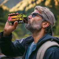 Personalised Vanuatu Independence Day 4 in 1 Can Cooler Tumbler Carving Drum Sand Drawing Turtle