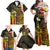 Personalised Vanuatu Independence Day Family Matching Off Shoulder Maxi Dress and Hawaiian Shirt Carving Drum Sand Drawing Turtle