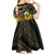 Personalised Vanuatu Independence Day Kid Short Sleeve Dress Carving Drum Sand Drawing Turtle
