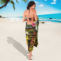 Personalised Vanuatu Independence Day Sarong Carving Drum Sand Drawing Turtle