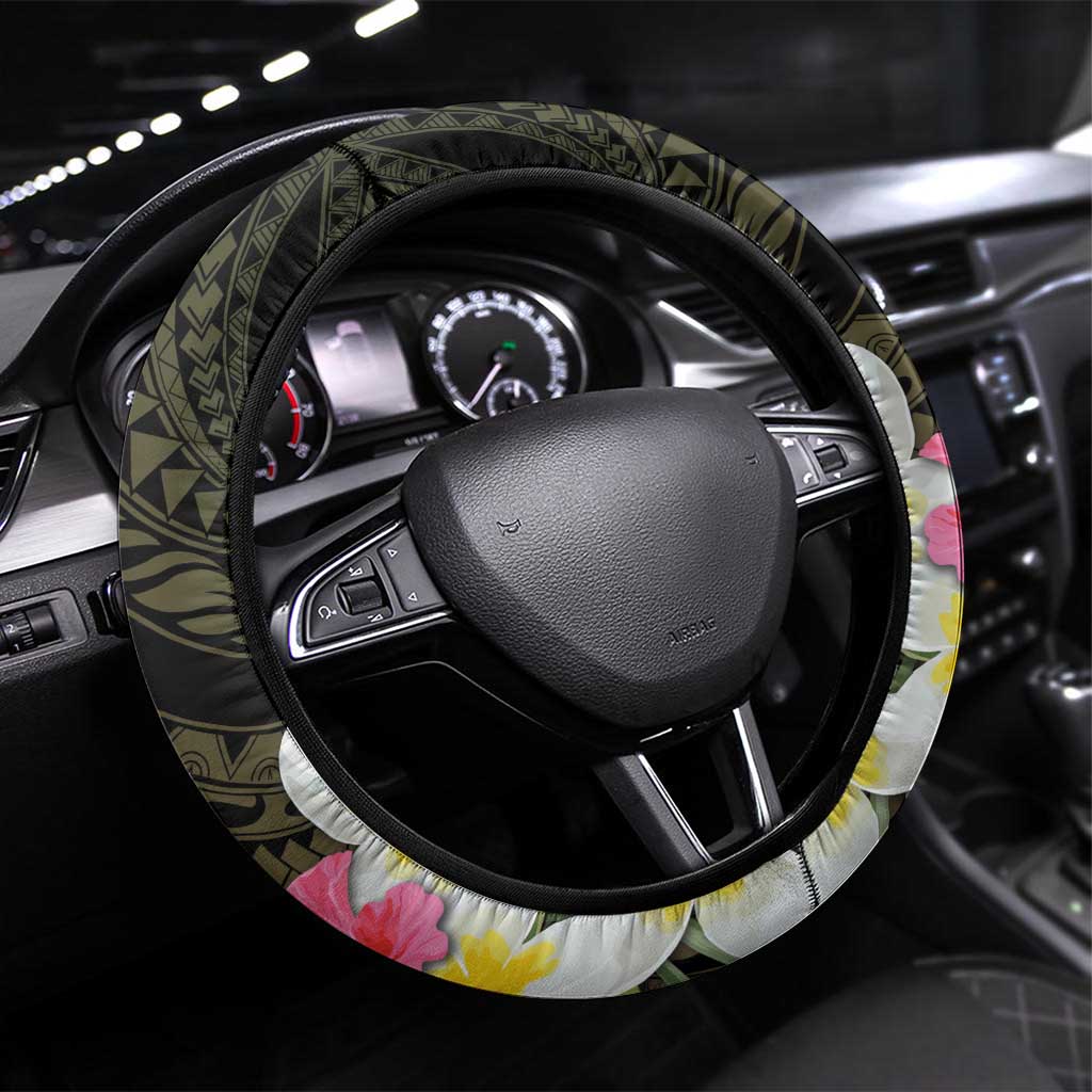 Vanuatu Independence Day Steering Wheel Cover Carving Drum Sand Drawing Turtle