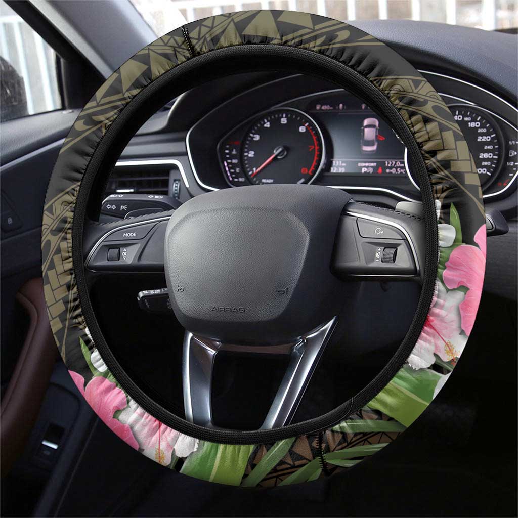 Vanuatu Independence Day Steering Wheel Cover Carving Drum Sand Drawing Turtle