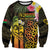 Personalised Vanuatu Independence Day Sweatshirt Carving Drum Sand Drawing Turtle