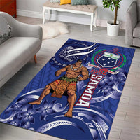 Samoa Independence Day Area Rug 1962 Proud Samoan Warrior