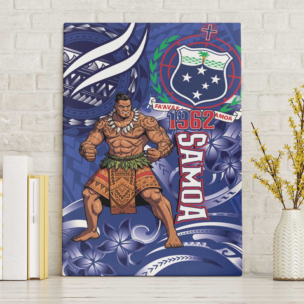 Samoa Independence Day Canvas Wall Art 1962 Proud Samoan Warrior