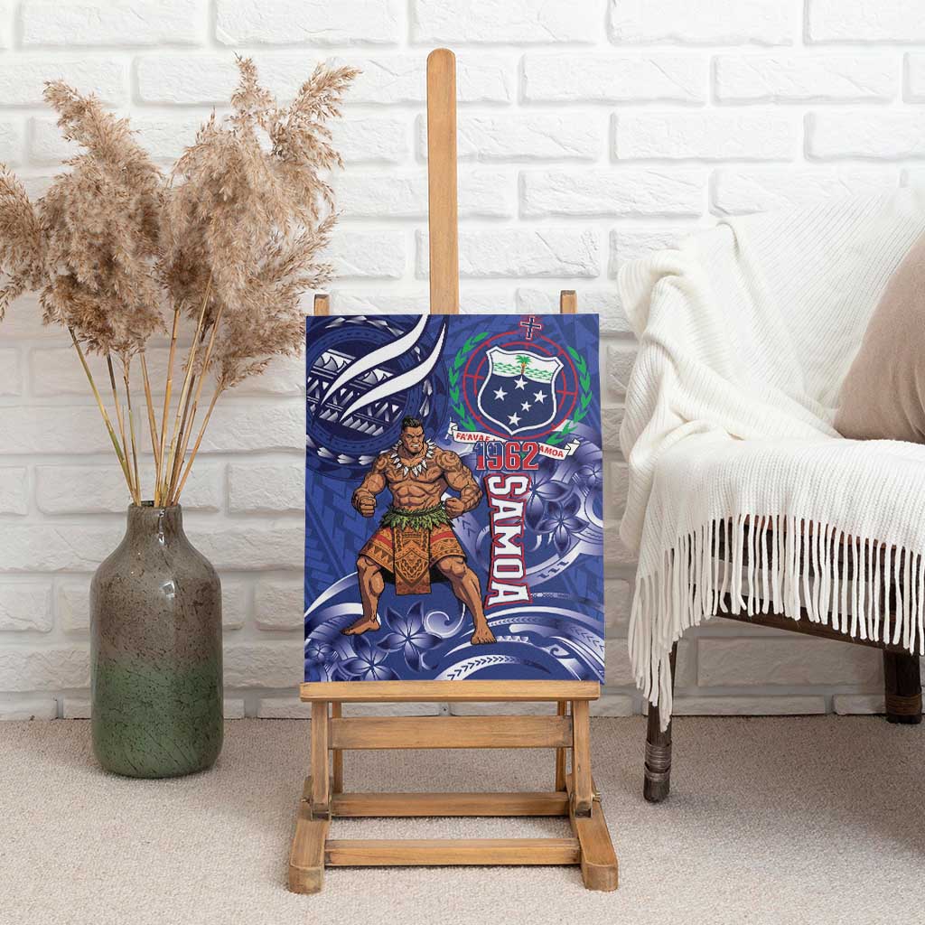 Samoa Independence Day Canvas Wall Art 1962 Proud Samoan Warrior
