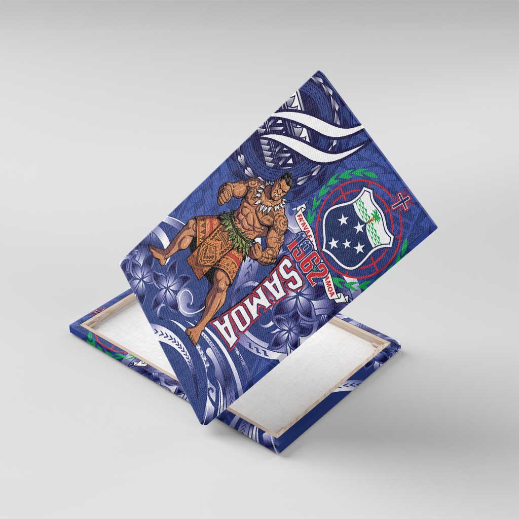 Samoa Independence Day Canvas Wall Art 1962 Proud Samoan Warrior