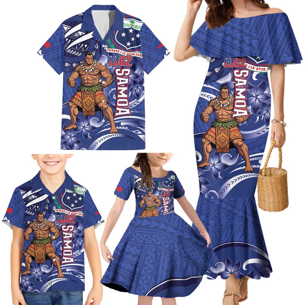 Samoa Independence Day Family Matching Mermaid Dress and Hawaiian Shirt 1962 Proud Samoan Warrior LT14 - Polynesian Pride