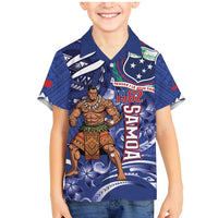 Samoa Independence Day Family Matching Mermaid Dress and Hawaiian Shirt 1962 Proud Samoan Warrior LT14 Son's Shirt Blue - Polynesian Pride