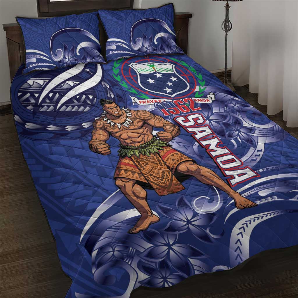 Samoa Independence Day Quilt Bed Set 1962 Proud Samoan Warrior