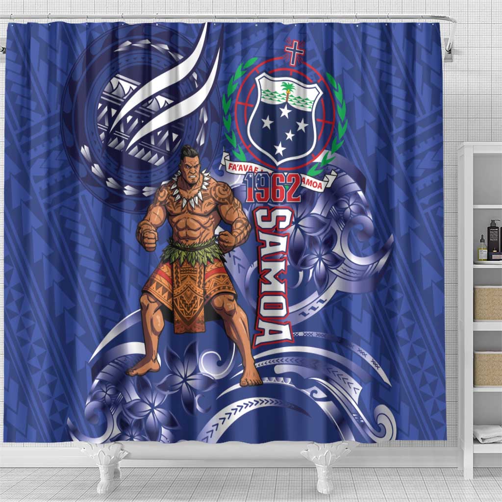 Samoa Independence Day Shower Curtain 1962 Proud Samoan Warrior
