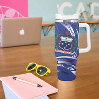Samoa Independence Day Tumbler With Handle 1962 Proud Samoan Warrior