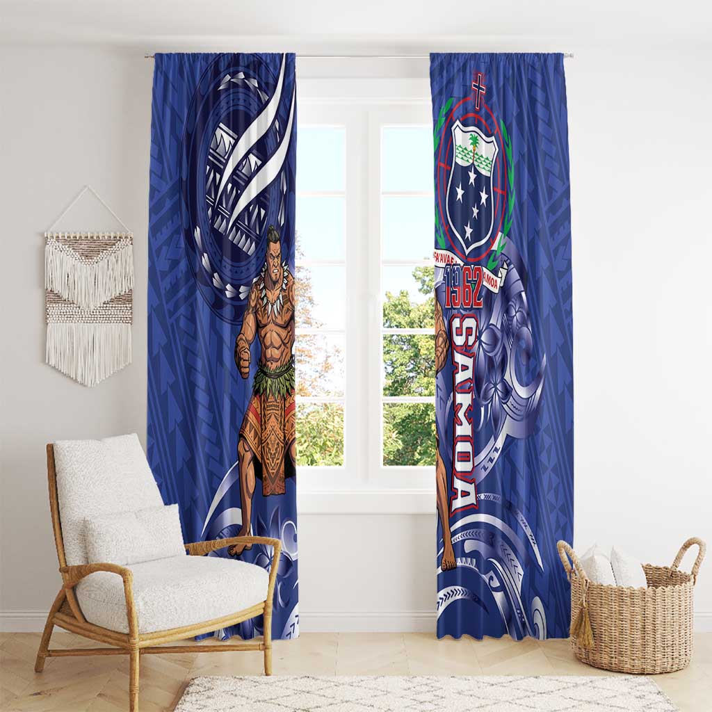 Samoa Independence Day Window Curtain 1962 Proud Samoan Warrior