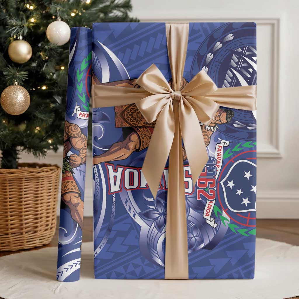 Samoa Independence Day Wrapping Paper 1962 Proud Samoan Warrior - Polynesian Pride