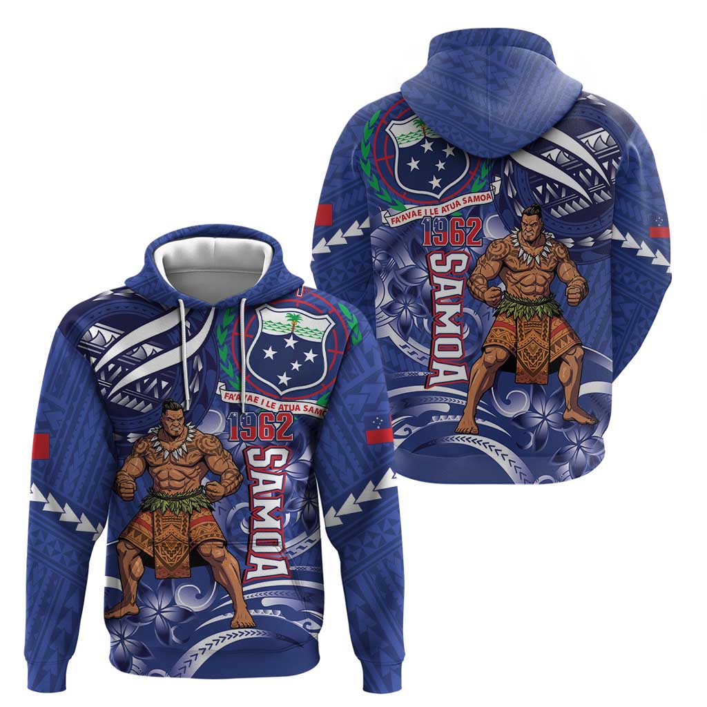 Samoa Independence Day Zip Hoodie 1962 Proud Samoan Warrior