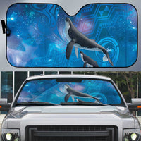 Paikea New Zealand Matariki Auto Sun Shade Humpback Whale Taniko Motifs Ocean Vibes