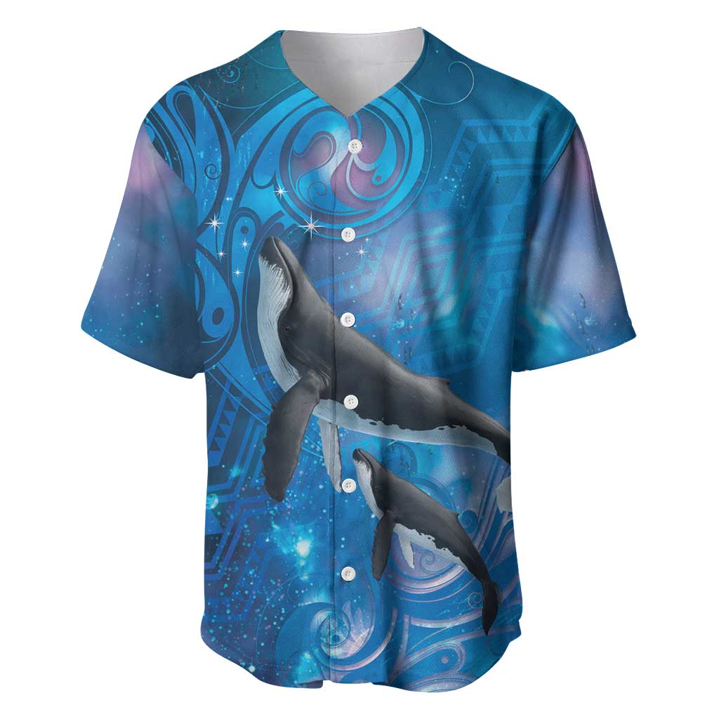 Paikea New Zealand Matariki Baseball Jersey Humpback Whale Taniko Motifs Ocean Vibes